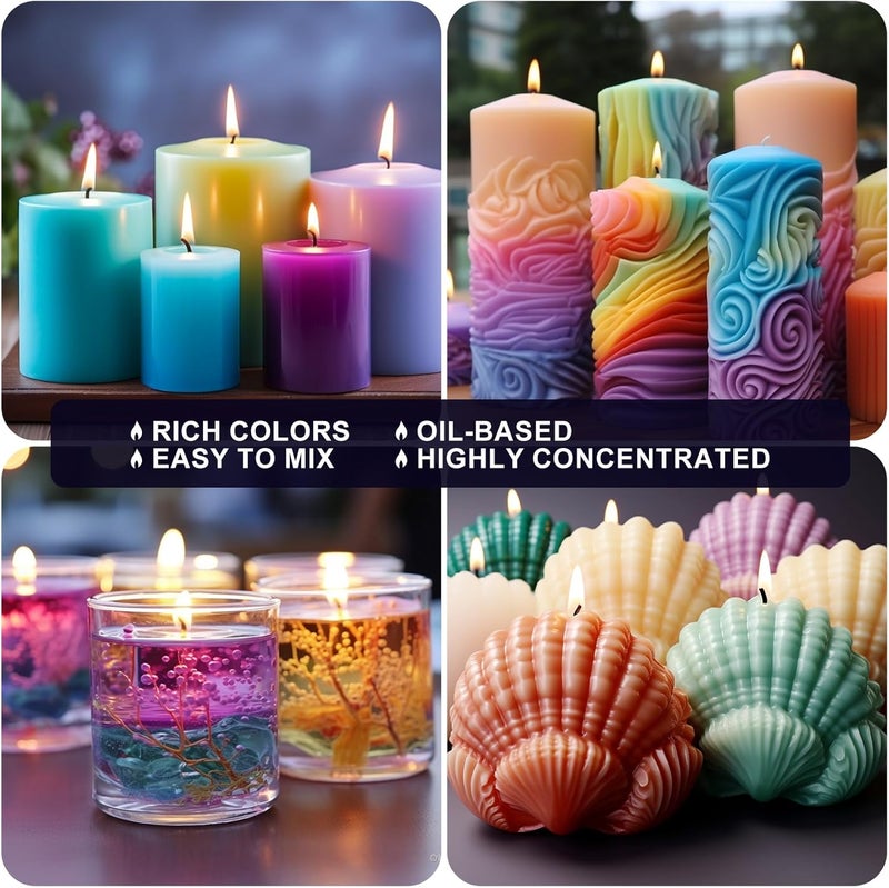HOMY ARTY Candle Dye - 14 Colors Candle Wax Dye, Highly Concentrated Candle Color Dye, Oil-Based Liquid Candle Dye for Soy Wax, Candle Making - 0.17 FL OZ - Image 5